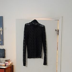 Hold Free People Elegant Black Lace Women's Top S